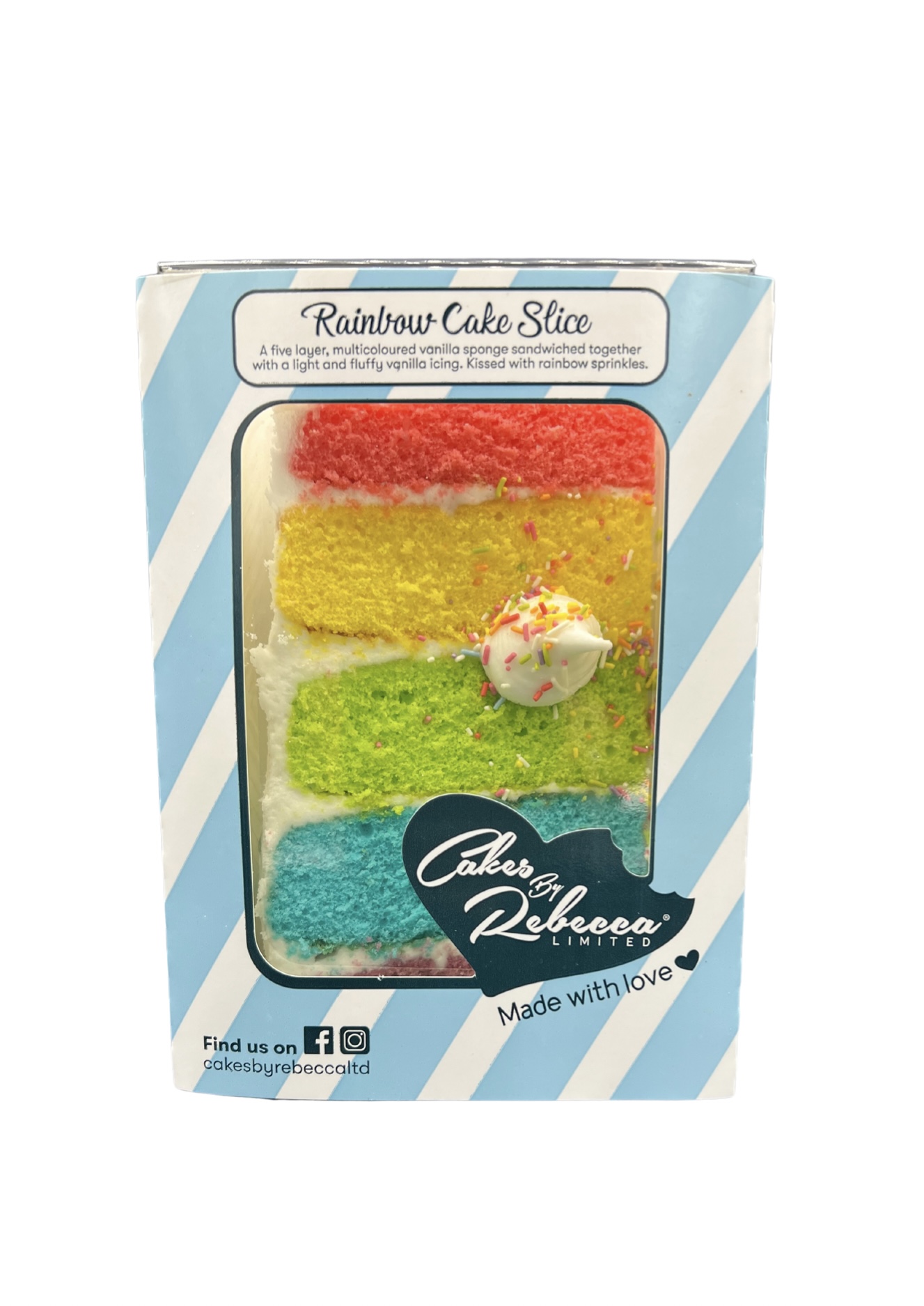 Rainbow Cake Slice Cakes By Rebecca