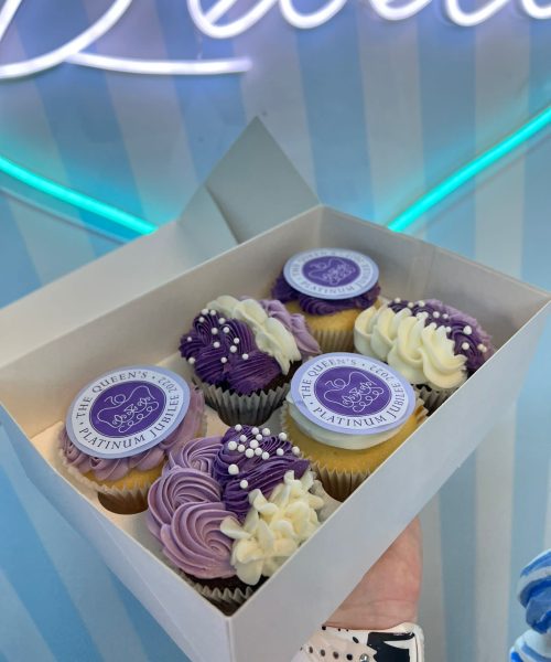 Purple Cupcakes – Borsa Porta Torte Con Base Rigida – Adatta Per Torte 30 Cm O 4 Scatole Cupcake
