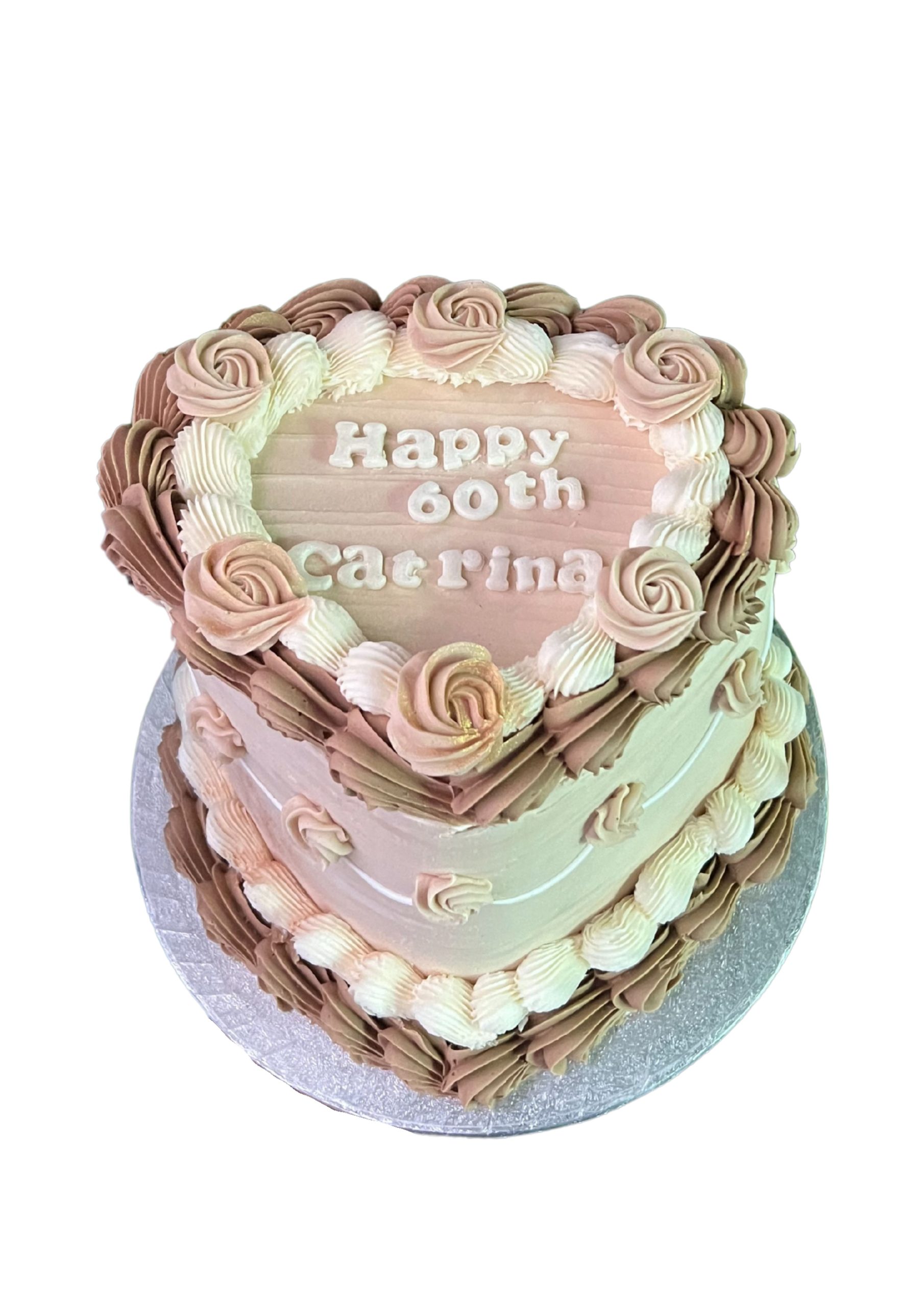 Beige & Burgundy Loveheart (1)