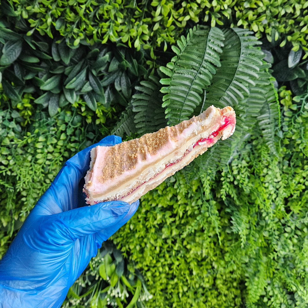 White Choc Rasp Cookie Pie