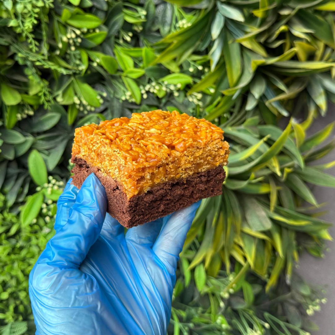 Cornflake Caramel Brownie